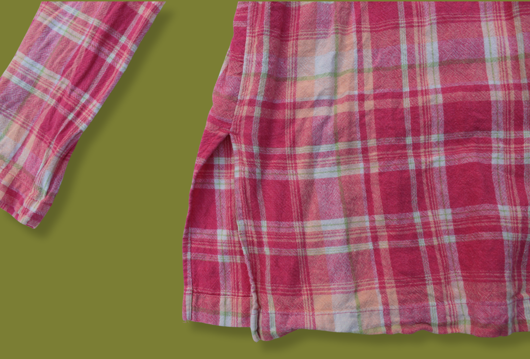 Linen Plaid Button up Longsleeve