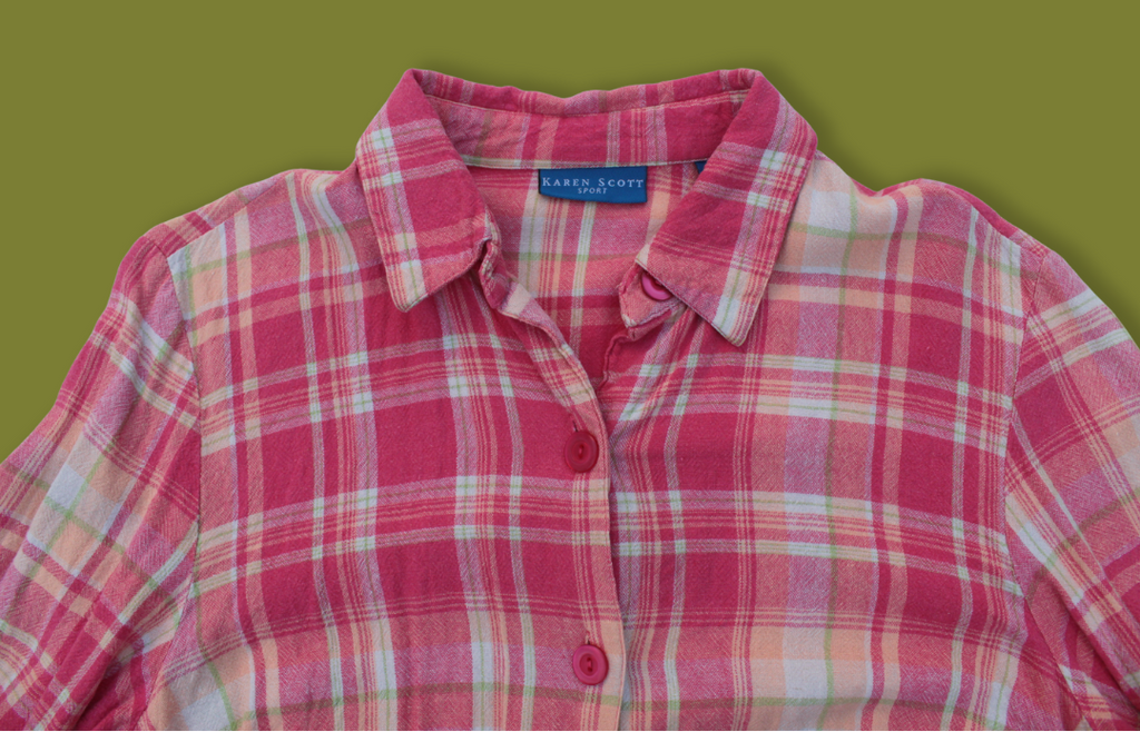 Linen Plaid Button up Longsleeve