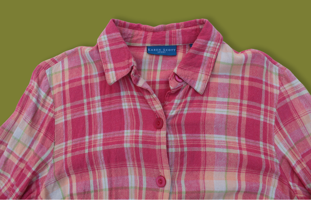 Linen Plaid Button up Longsleeve