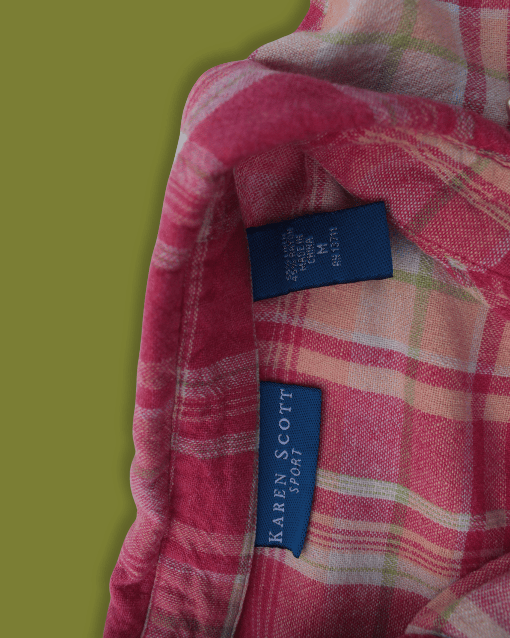 Linen Plaid Button up Longsleeve