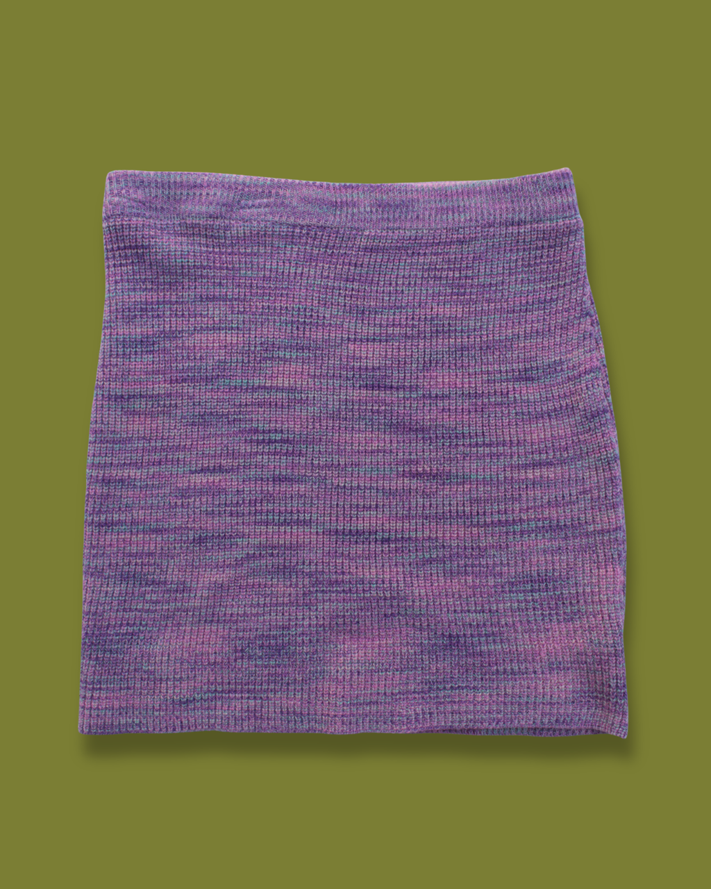 Multicolored Knit Bra-top and Skirt Set
