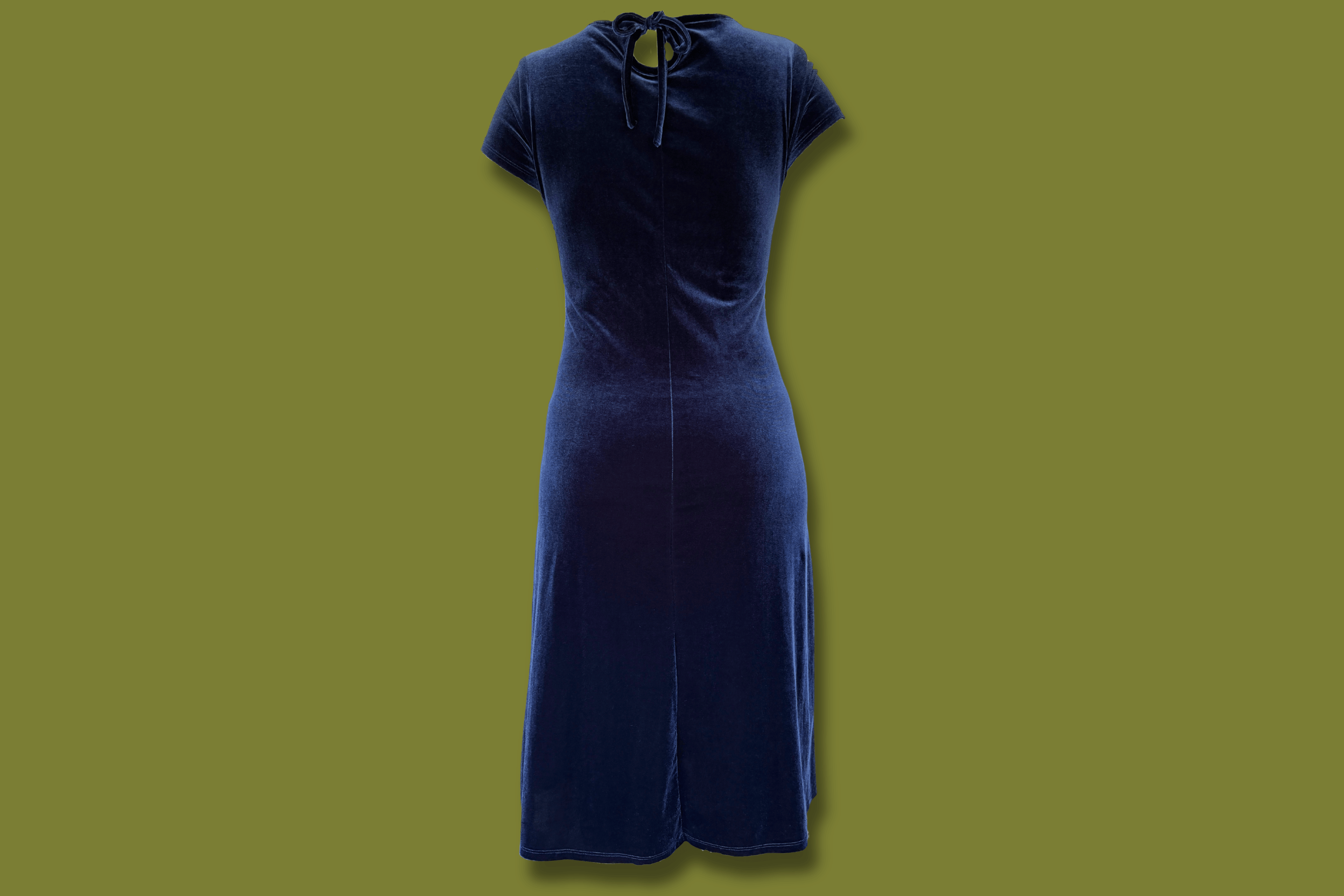 Beaded Velvet Midi Dress