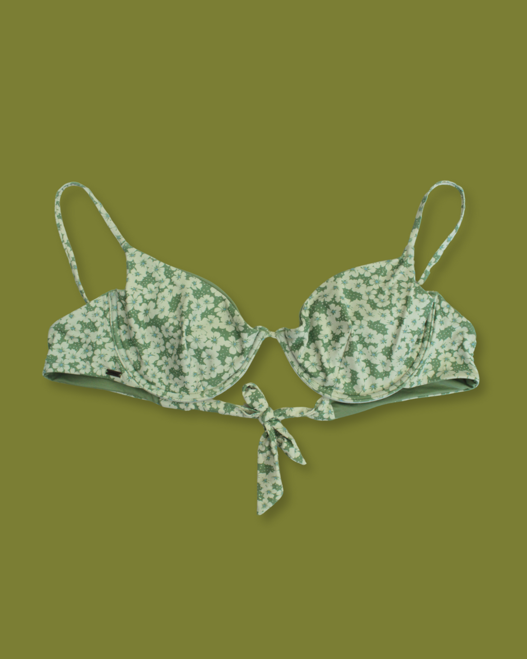 "Oneill" Floral Tie-back Wired Bikini Top