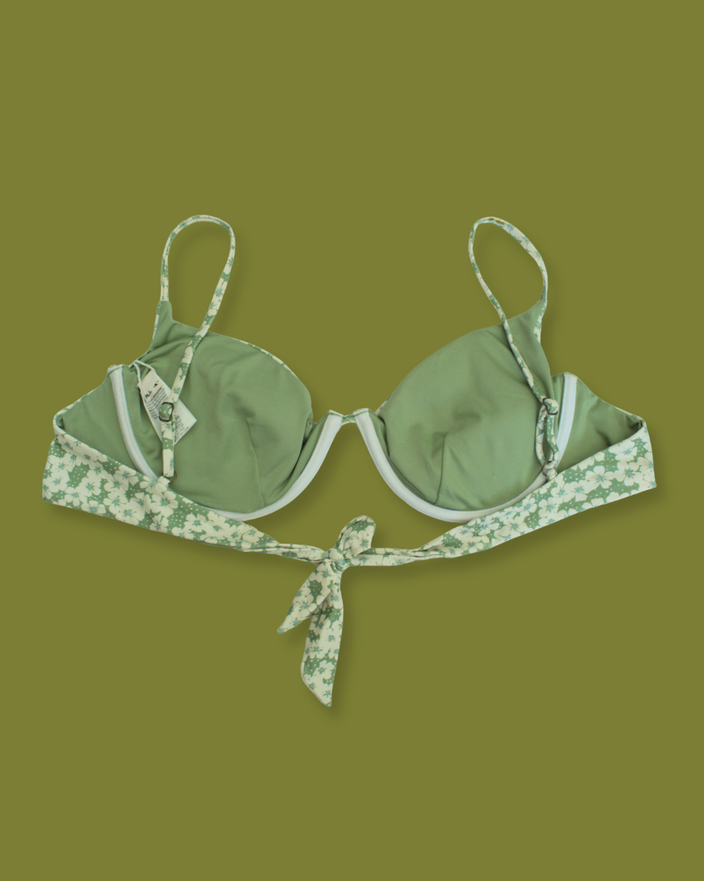 "Oneill" Floral Tie-back Wired Bikini Top