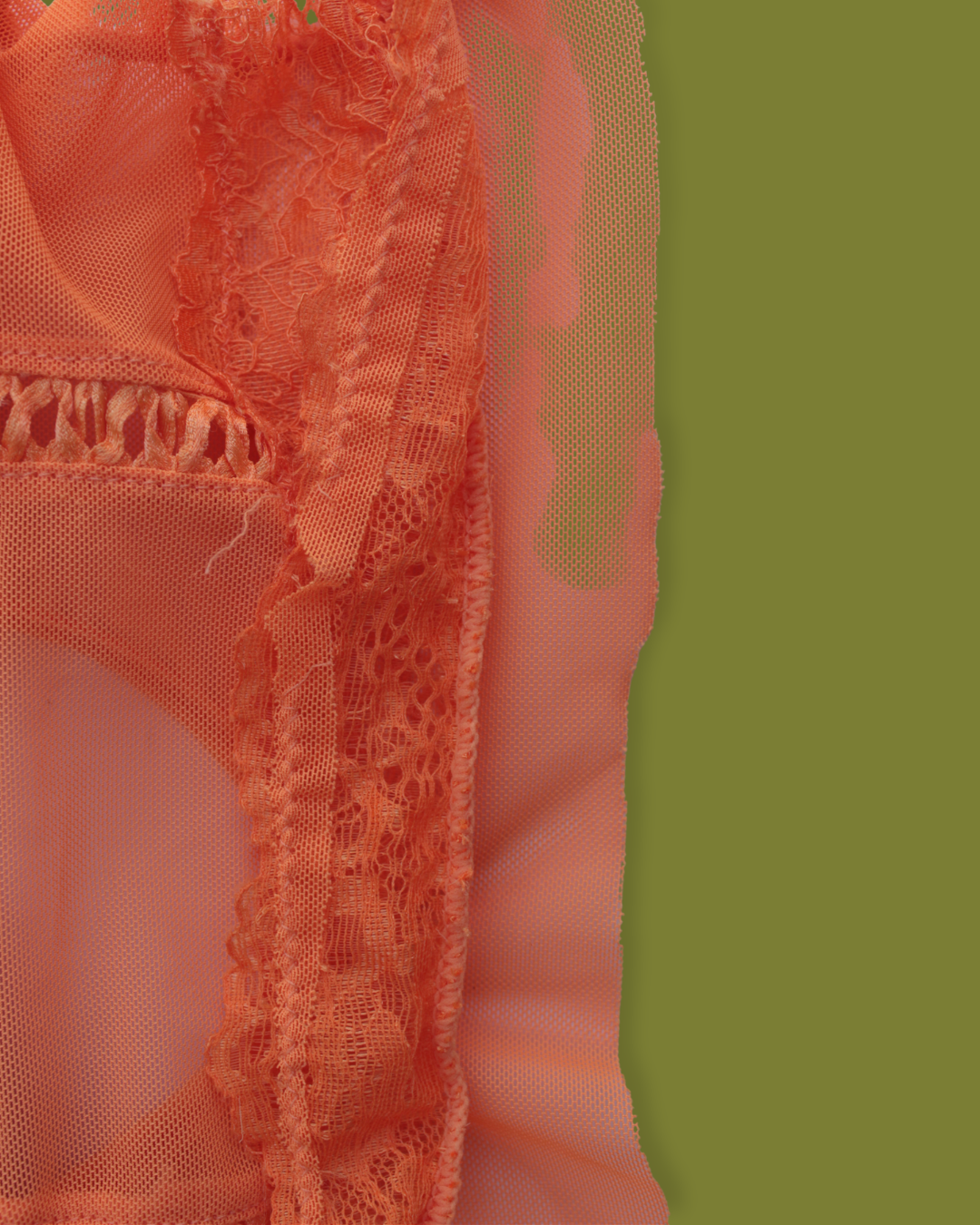 Orange Lace Push-up Corset Top