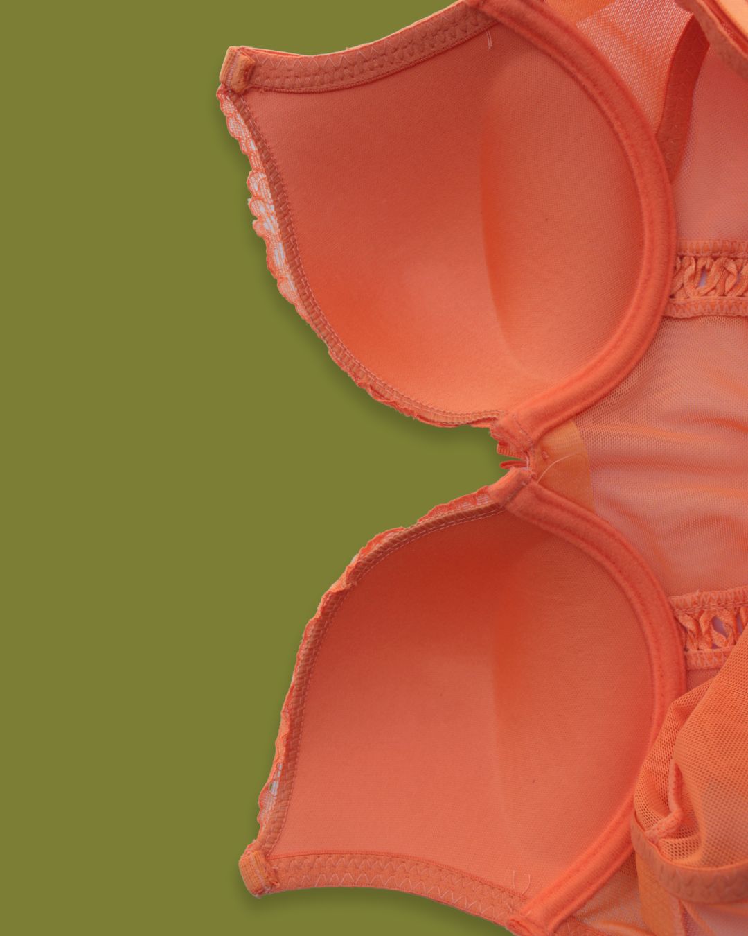 Orange Lace Push-up Corset Top