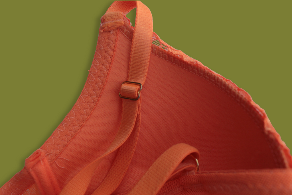 Orange Lace Push-up Corset Top