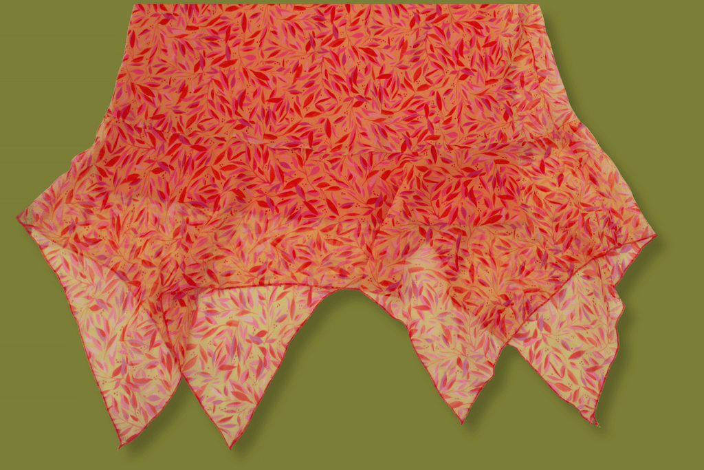 Floral Handkerchief-Hem Maxi Dress (Plus Sized)