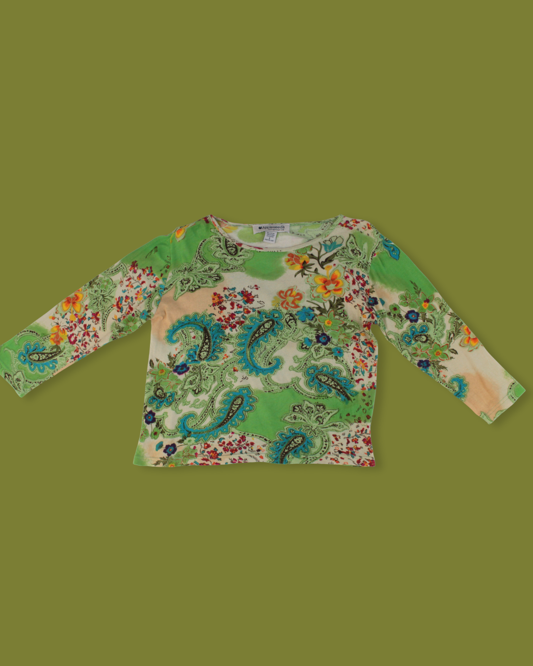 Paisley Floral 3/4 Sleeve Top