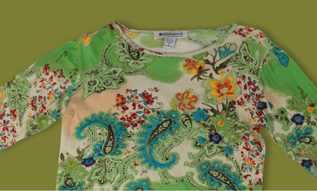 Paisley Floral 3/4 Sleeve Top