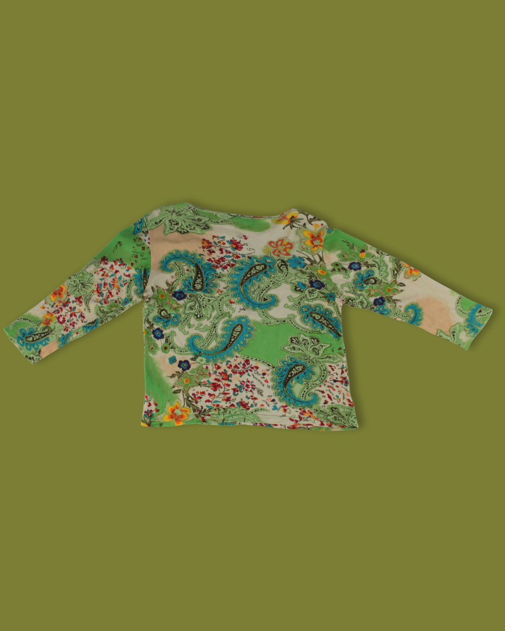 Paisley Floral 3/4 Sleeve Top