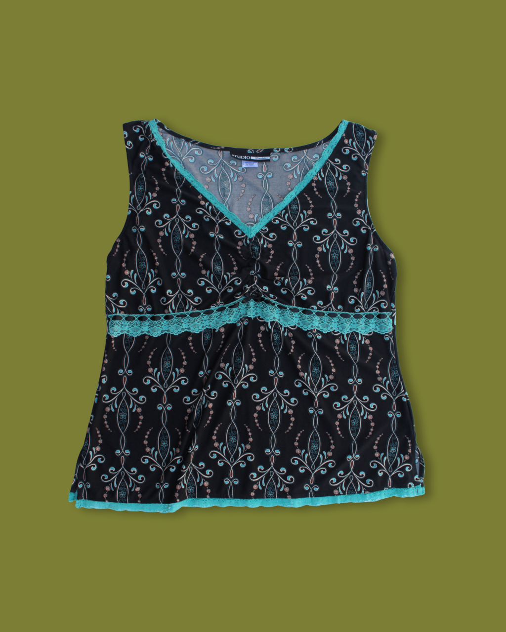 Paisley Lace V-neck Top