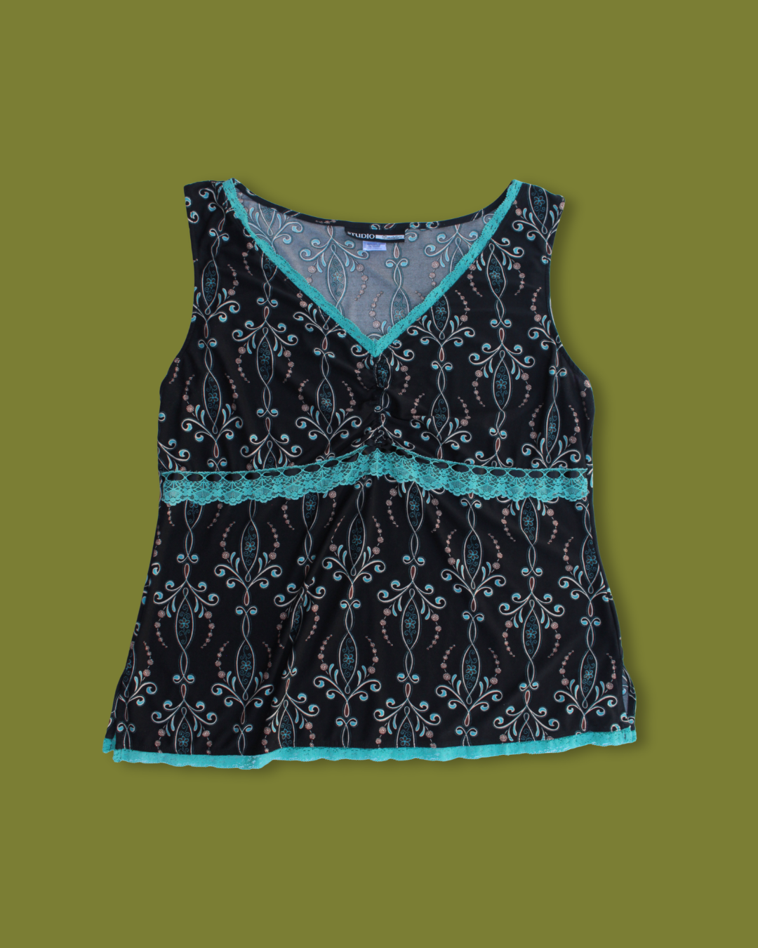 Paisley Lace V-neck Top