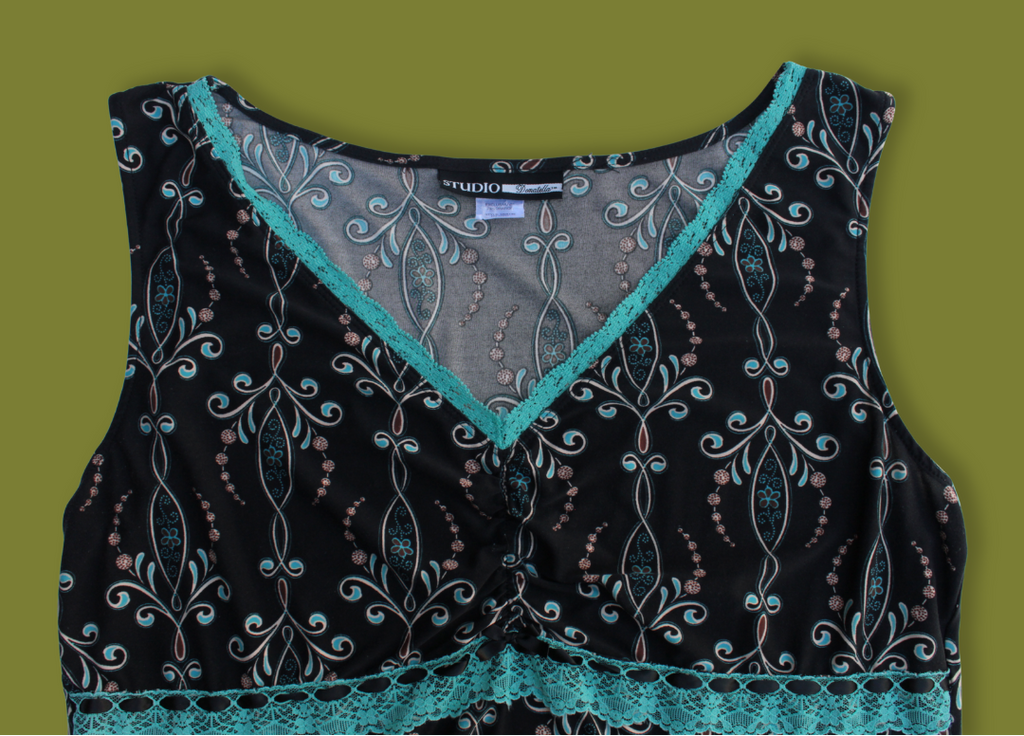 Paisley Lace V-neck Top