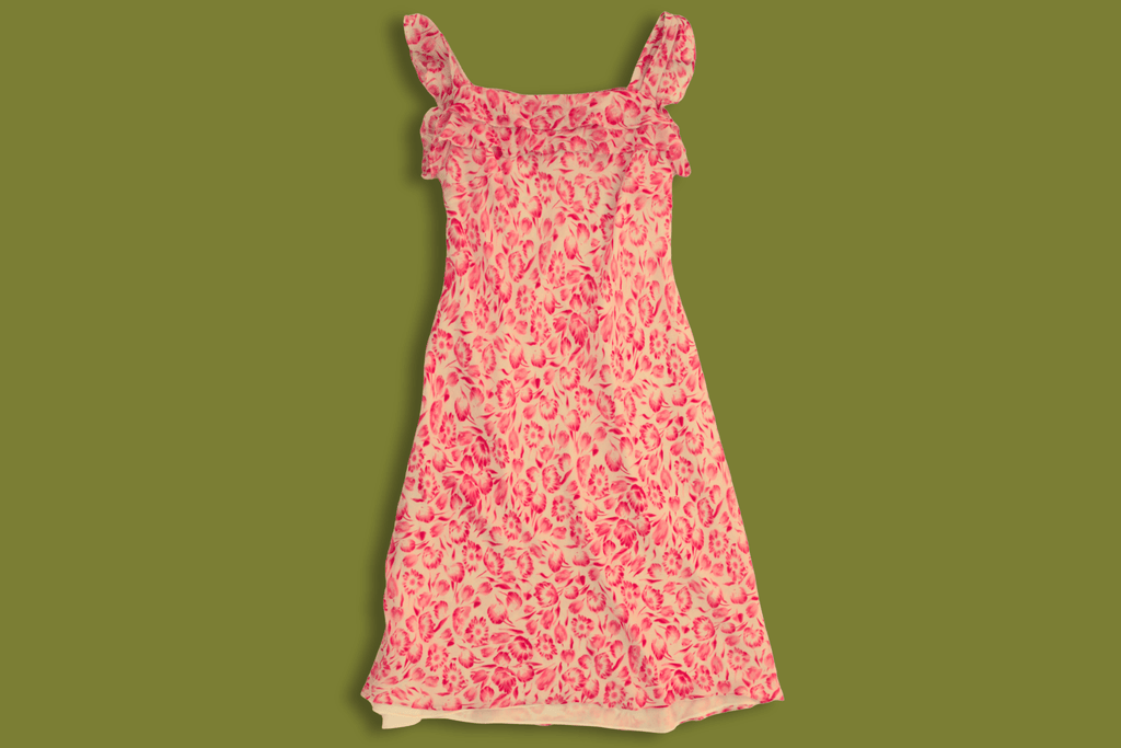 Floral Ruffle-top Midi Dress