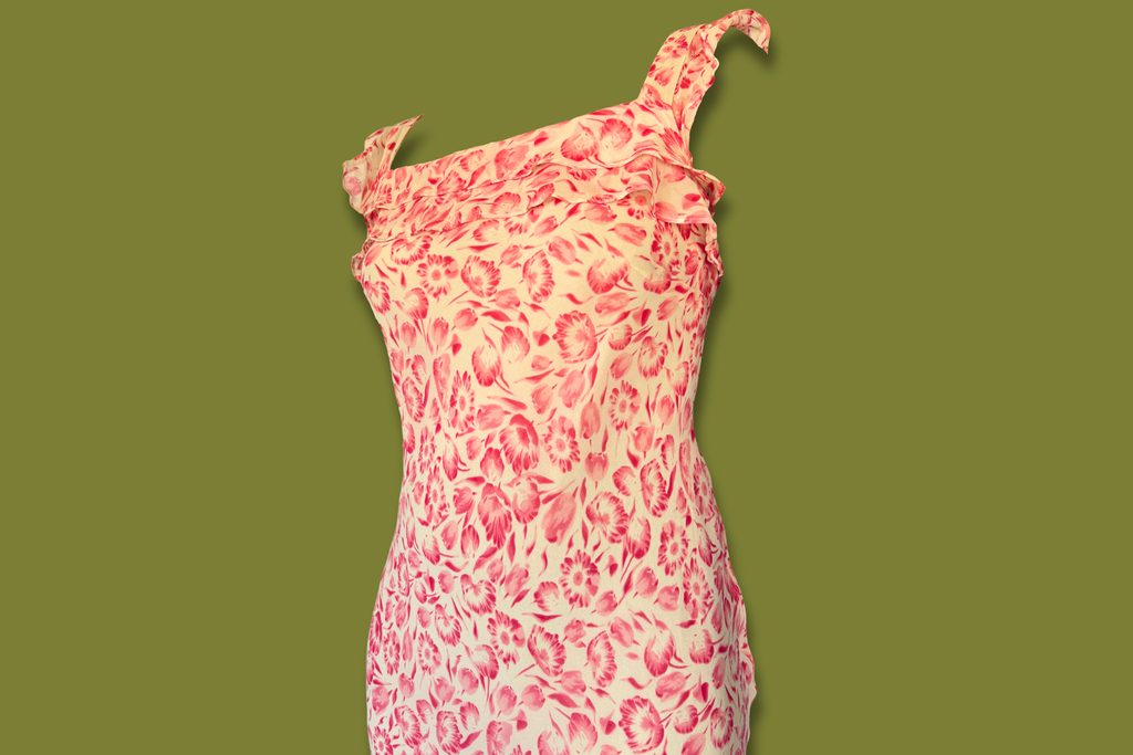 Floral Ruffle-top Midi Dress
