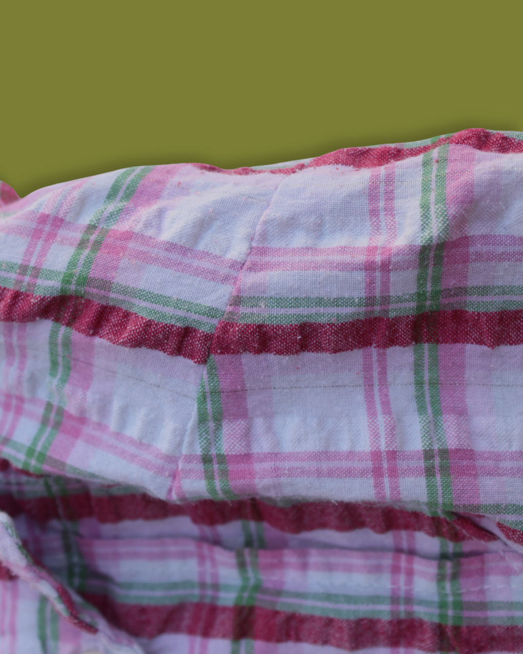 Plaid "Cupcake" Sleeve Button-up