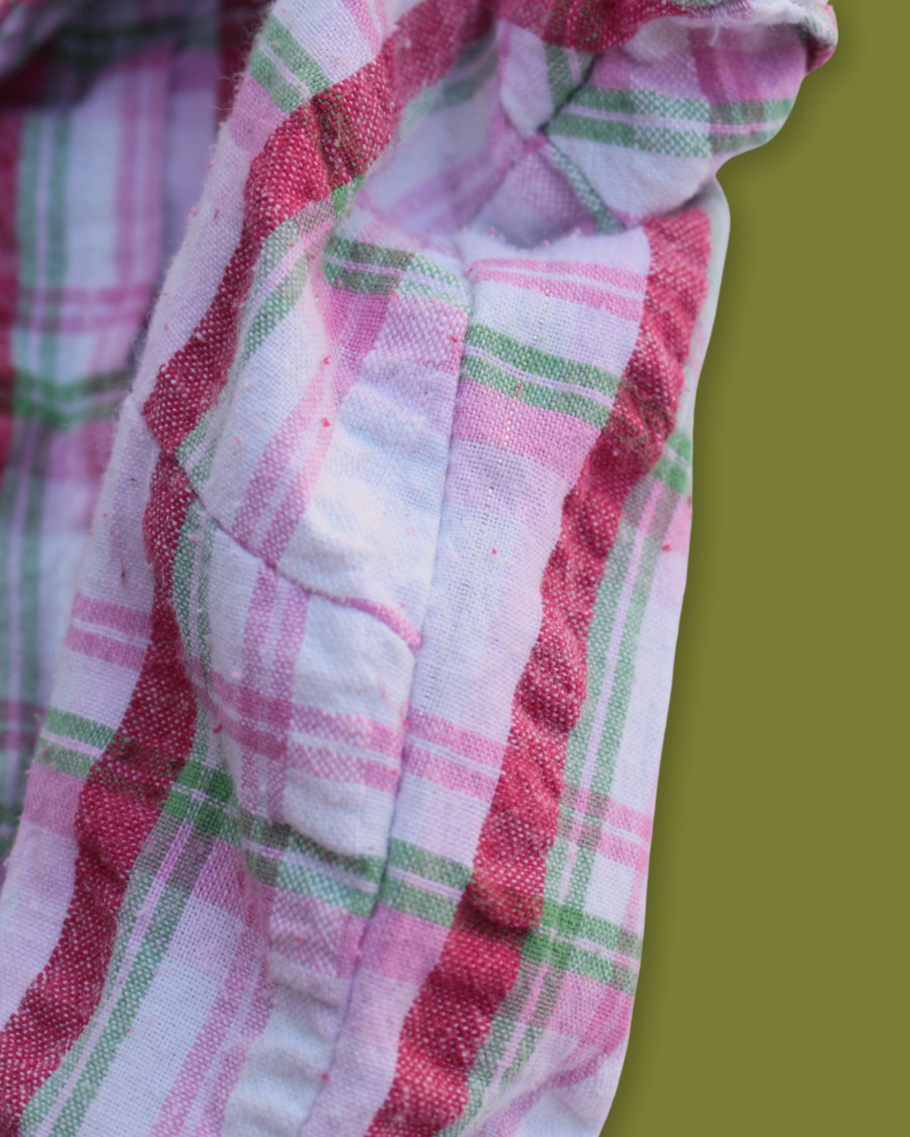 Plaid "Cupcake" Sleeve Button-up