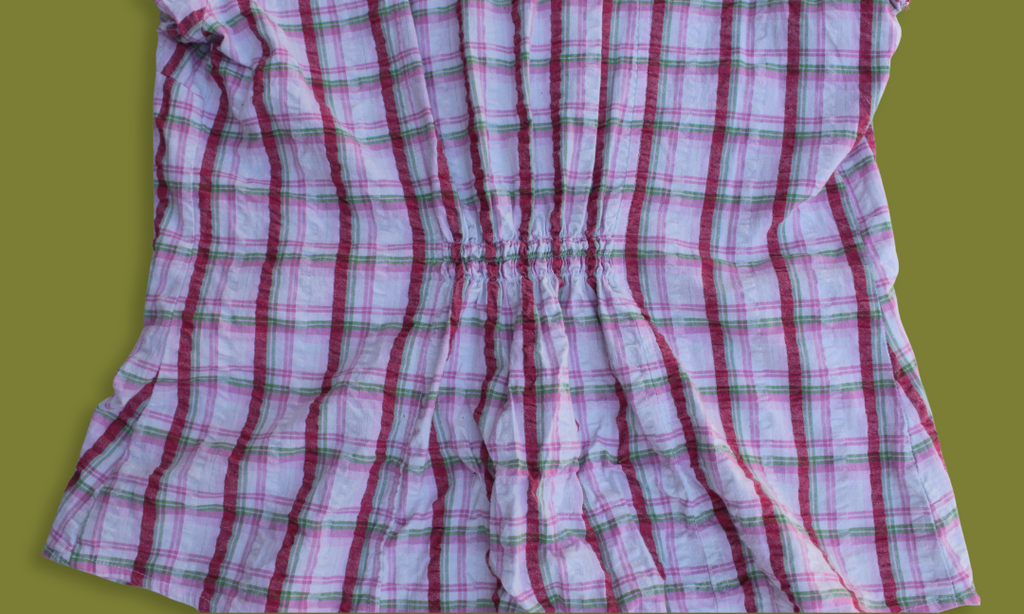 Plaid "Cupcake" Sleeve Button-up