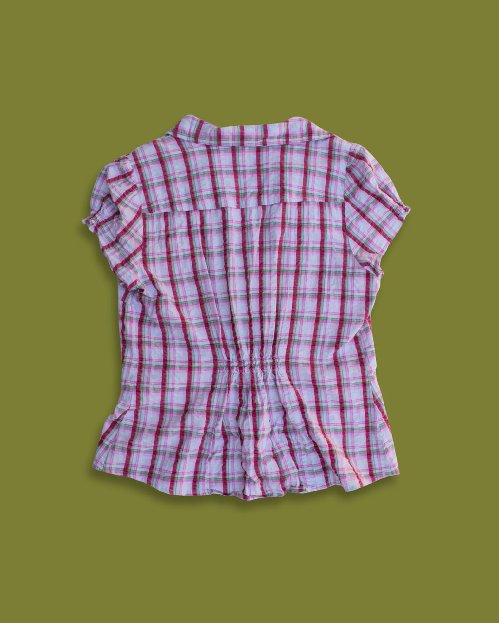 Plaid "Cupcake" Sleeve Button-up