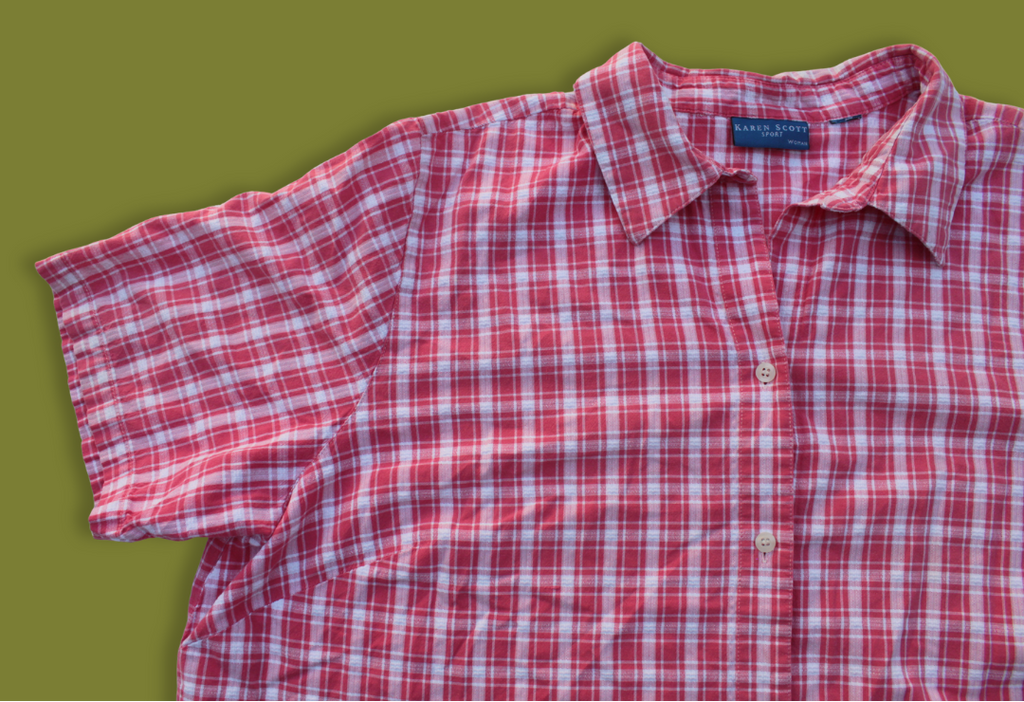 Plaid Oversized Button-up