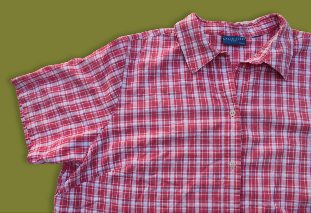 Plaid Oversized Button-up