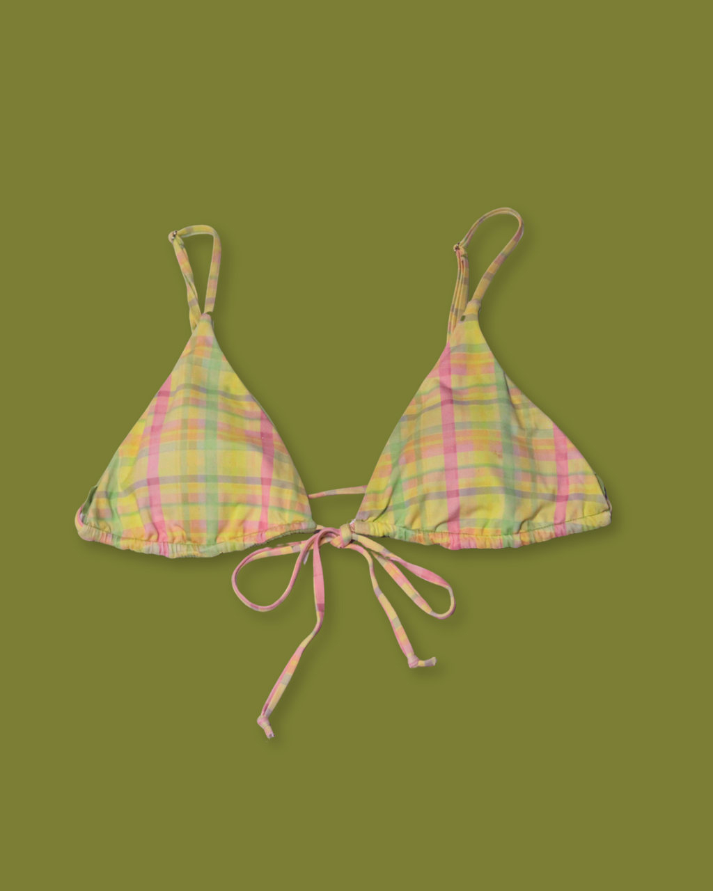 Plaid String Bikini Set