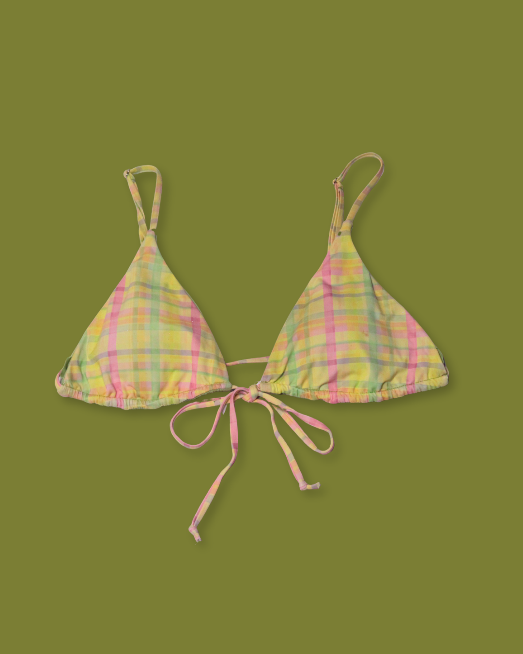 Plaid String Bikini Set