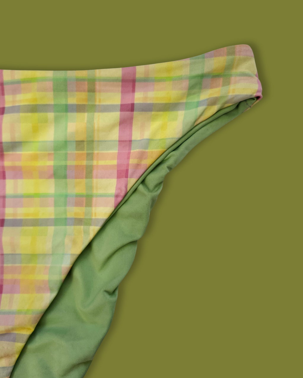 Plaid String Bikini Set