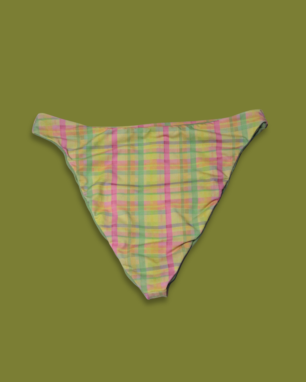 Plaid String Bikini Set
