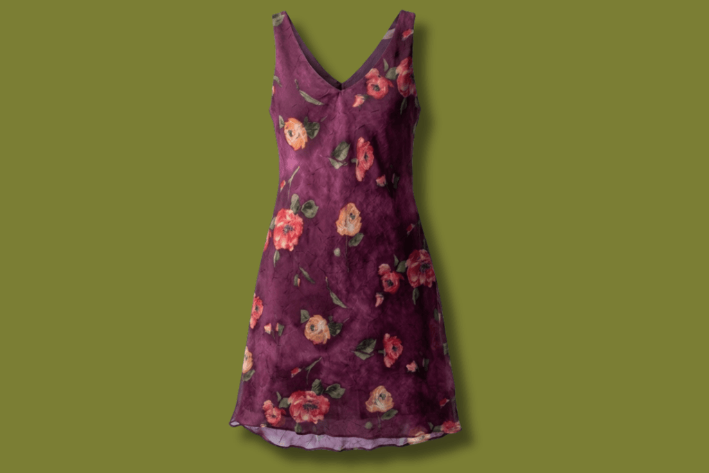 Floral Crinkled Midi Dress
