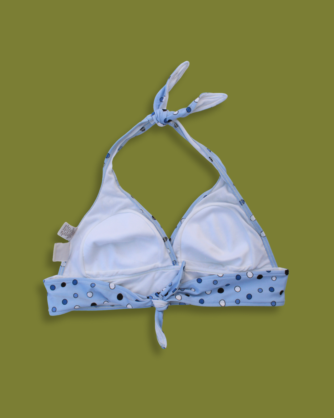 Polka-dot Halter-neck Bikini Top