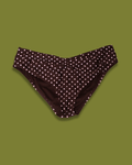 Polka-dot Ruched Bikini Bottoms