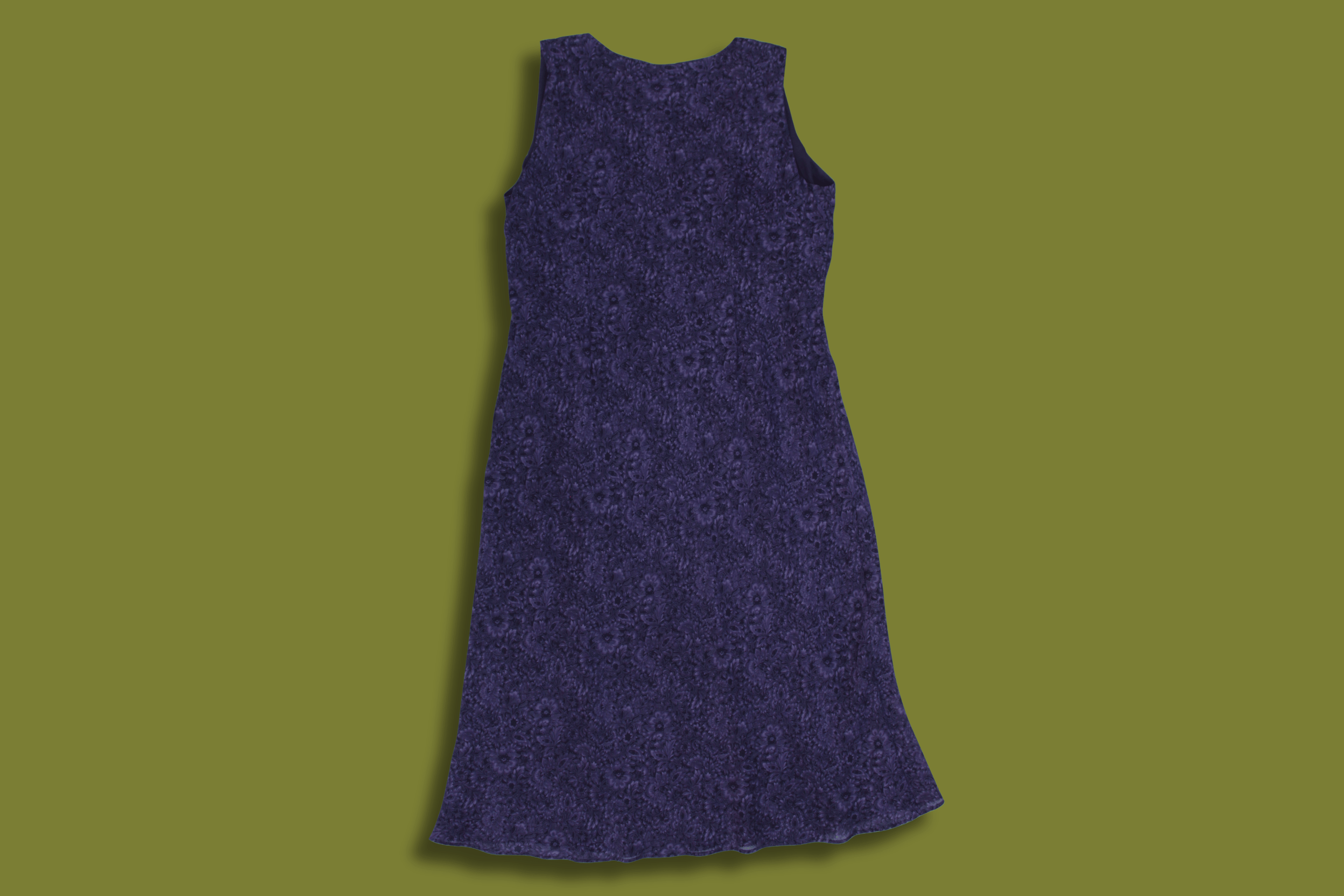 Floral Scoop-neck Maxi Dress (Plus Sized)