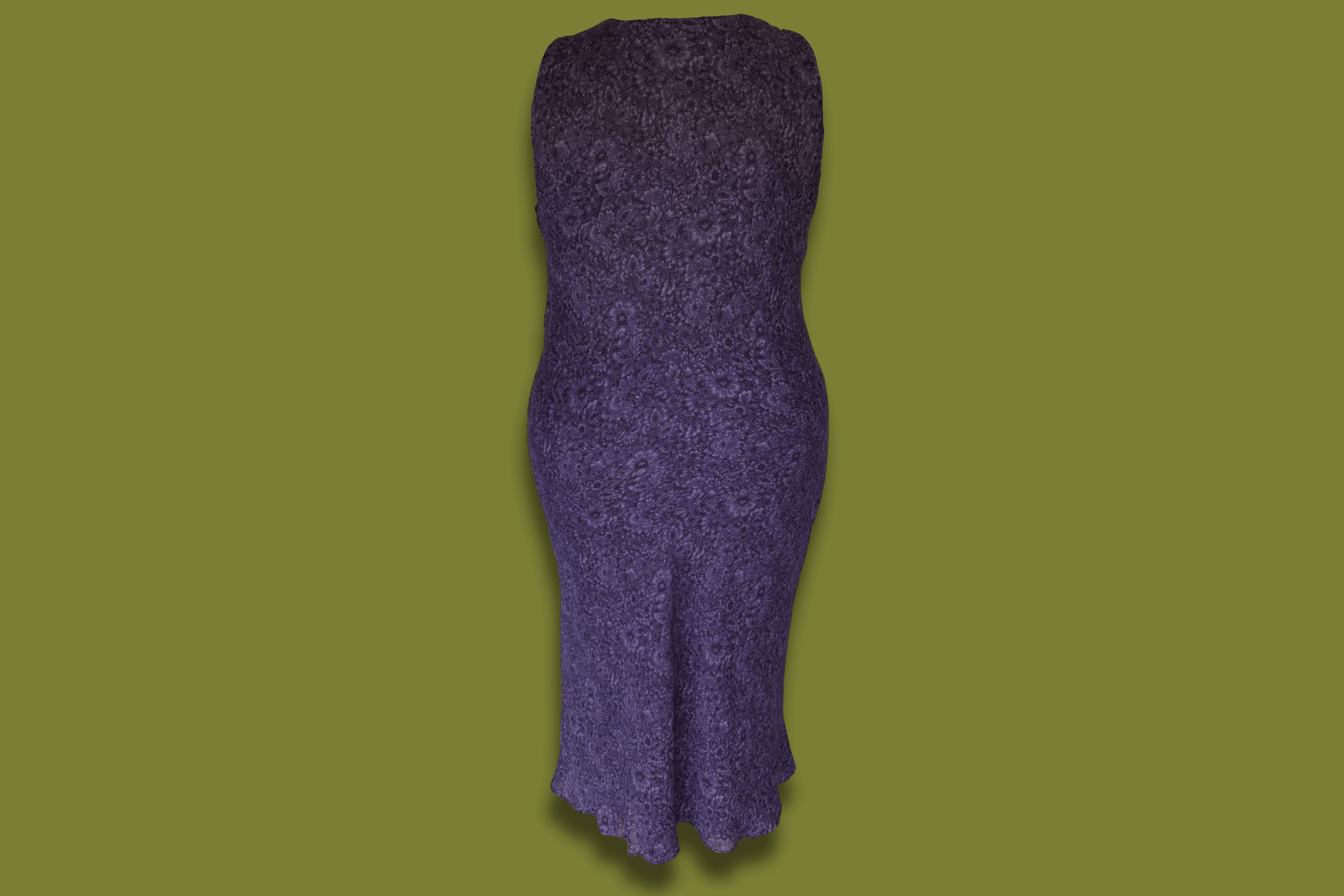 Floral Scoop-neck Maxi Dress (Plus Sized)