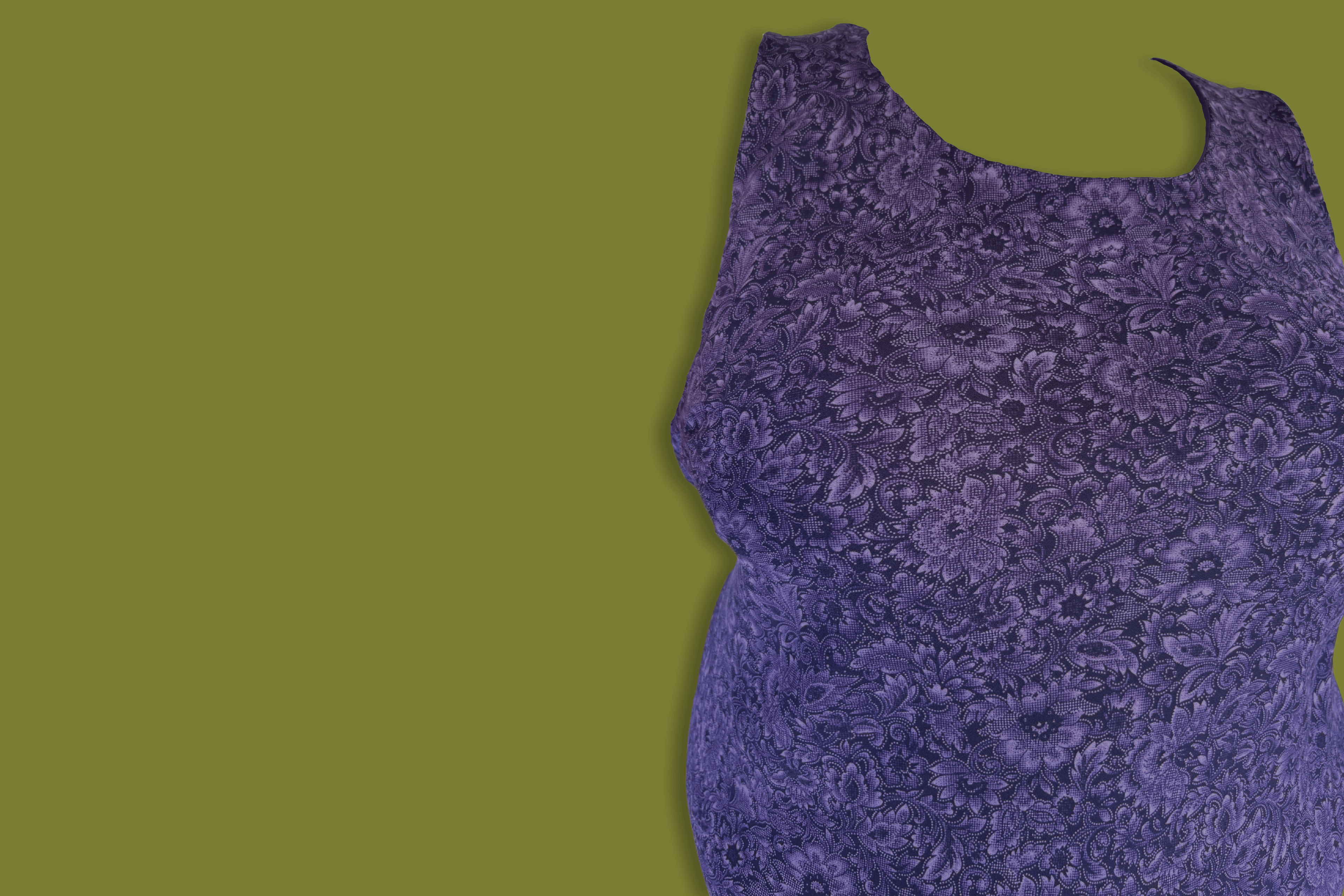 Floral Scoop-neck Maxi Dress (Plus Sized)