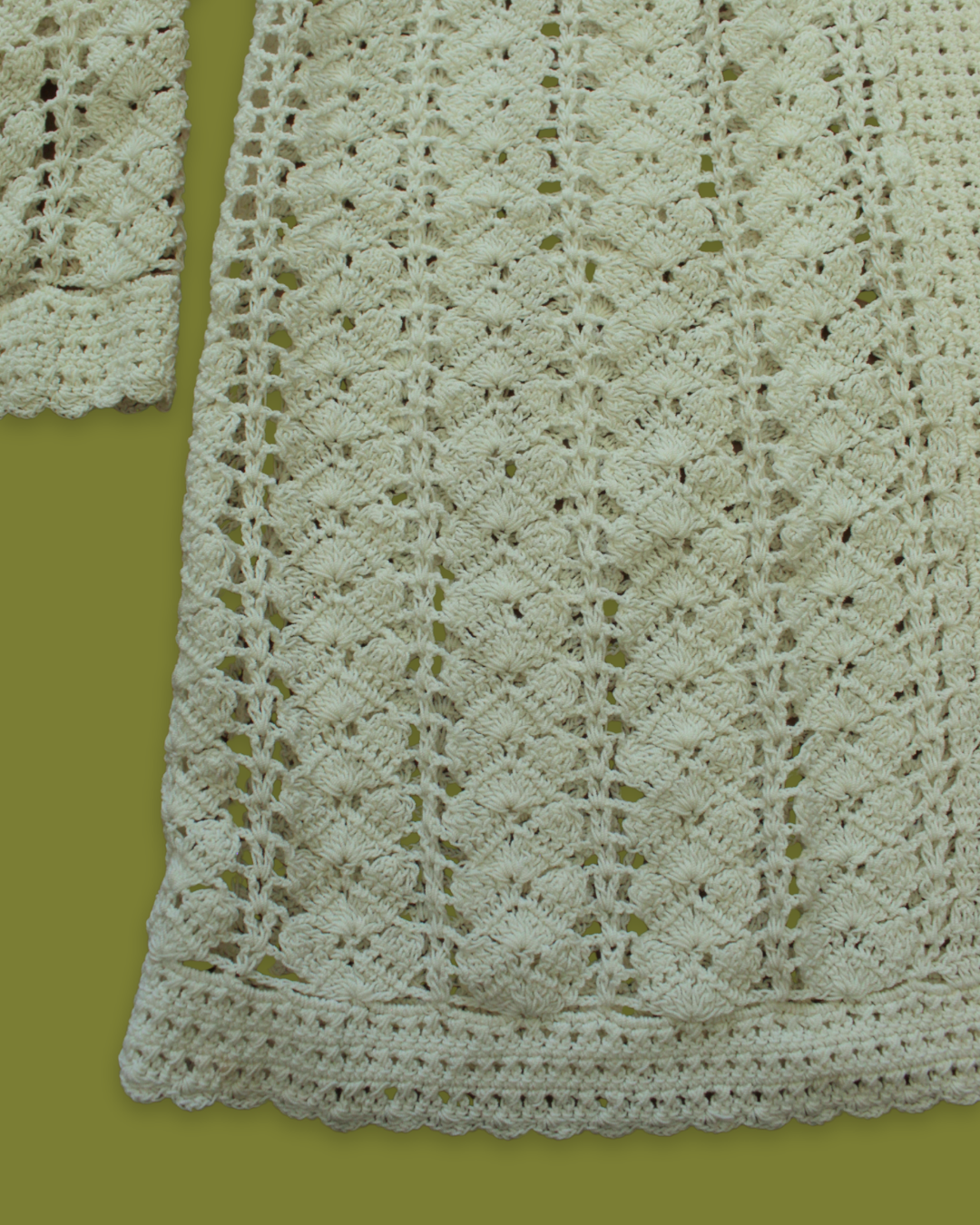 Quarter-sleeve Crochet Cardigan