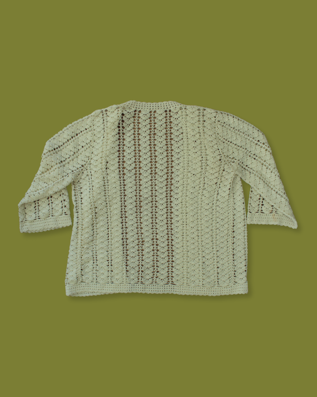 Quarter-sleeve Crochet Cardigan