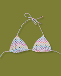 Rainbow Heart-print Halter String Bikini Top