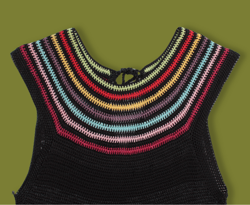 Rainbow Knit Keyhole Tank Top