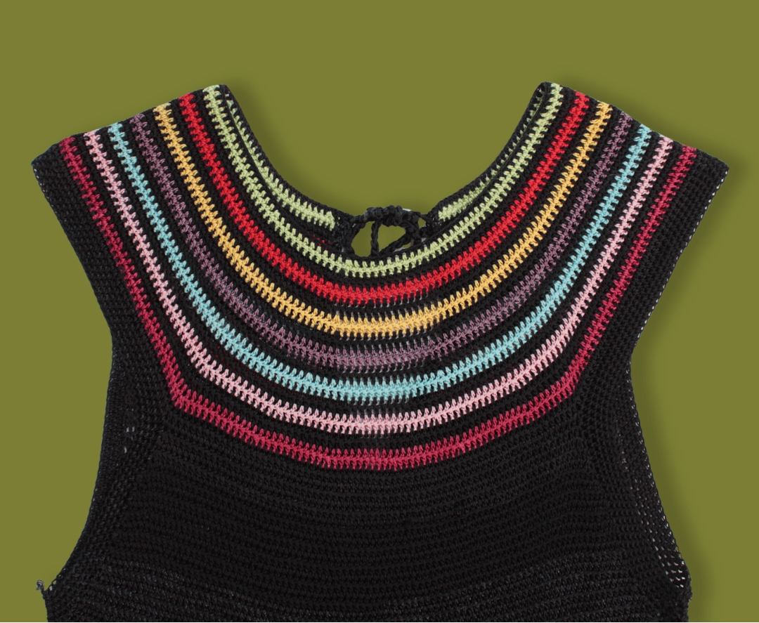 Rainbow Knit Keyhole Tank Top