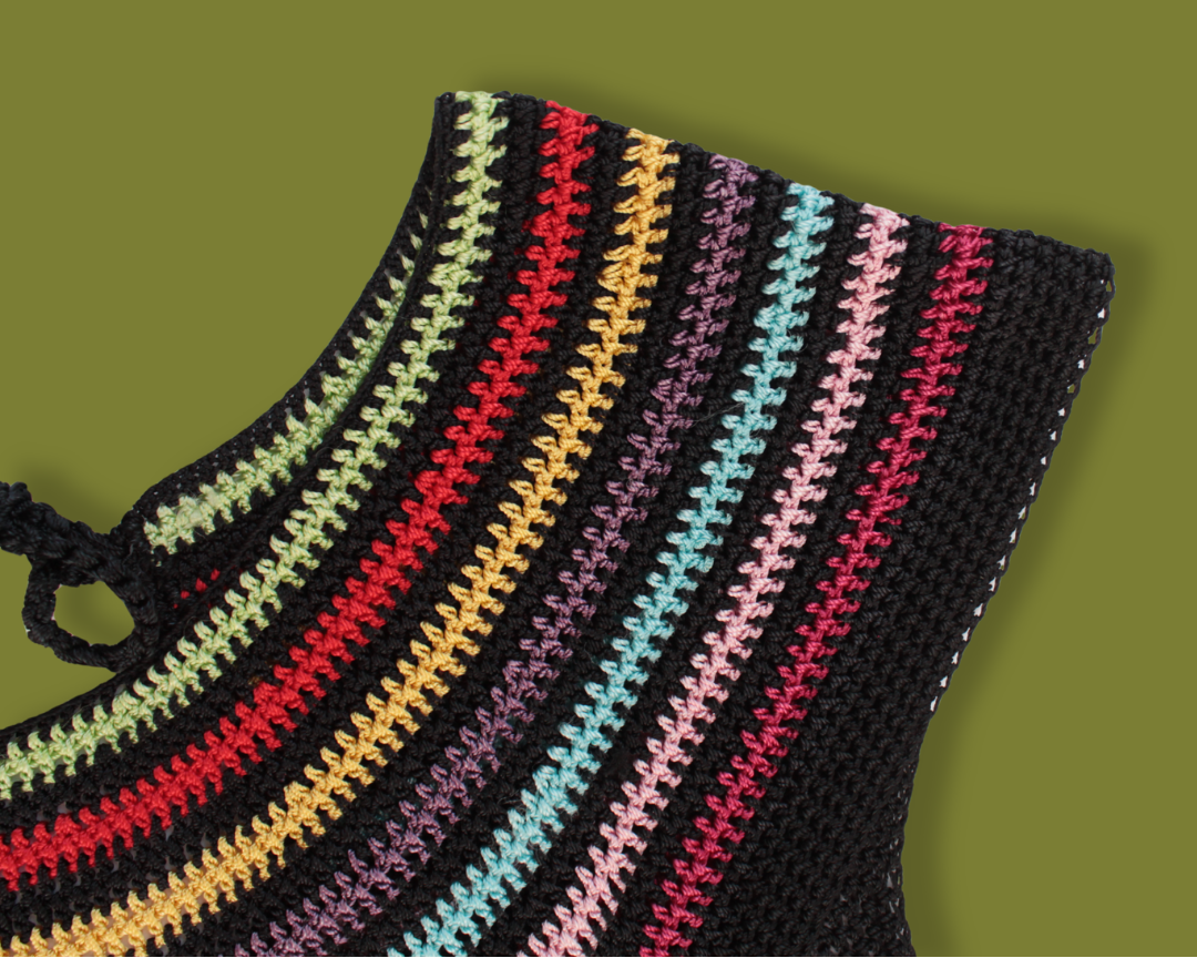 Rainbow Knit Keyhole Tank Top