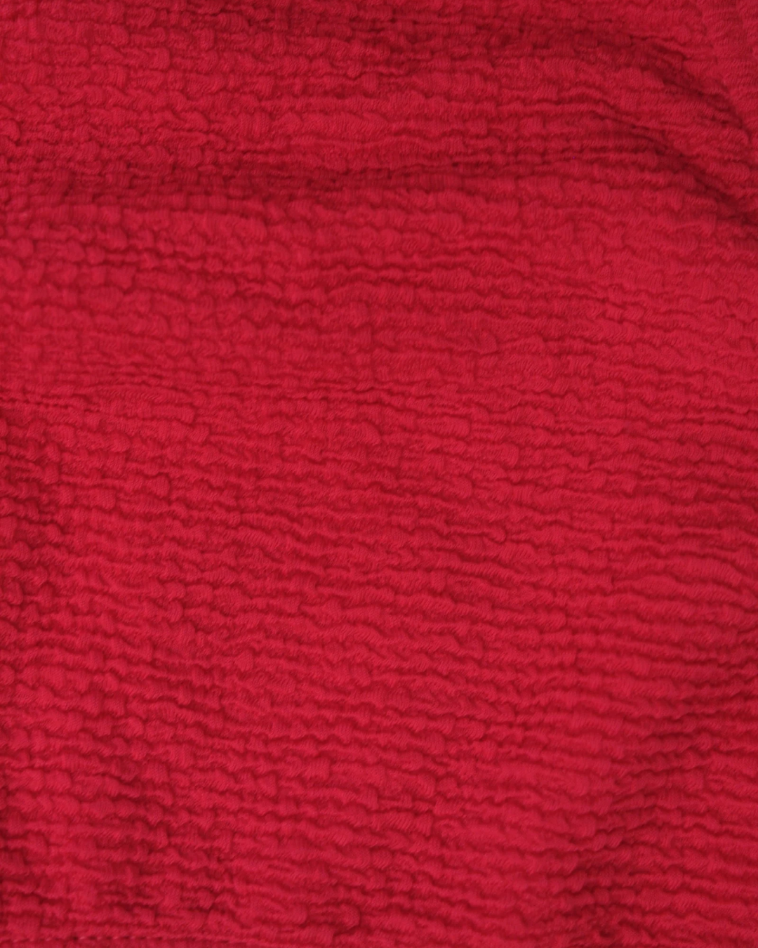 Red Scrunched High-hip Bikini Bottom