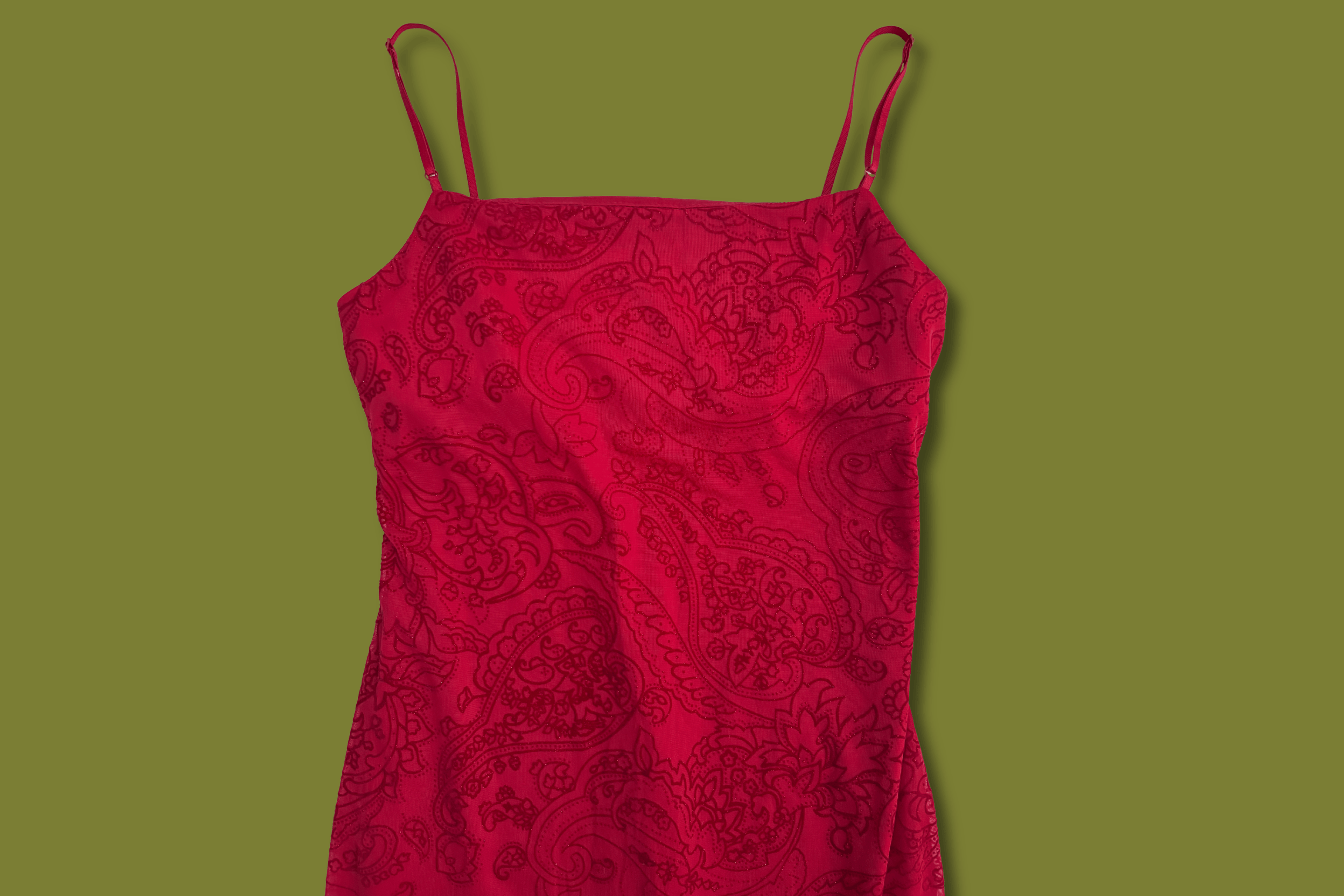 "City Triangles" Glittery Paisley Midi Dress