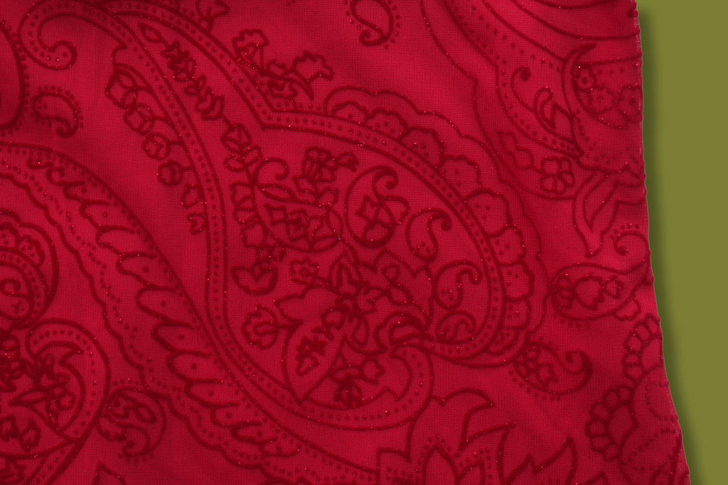 "City Triangles" Glittery Paisley Midi Dress