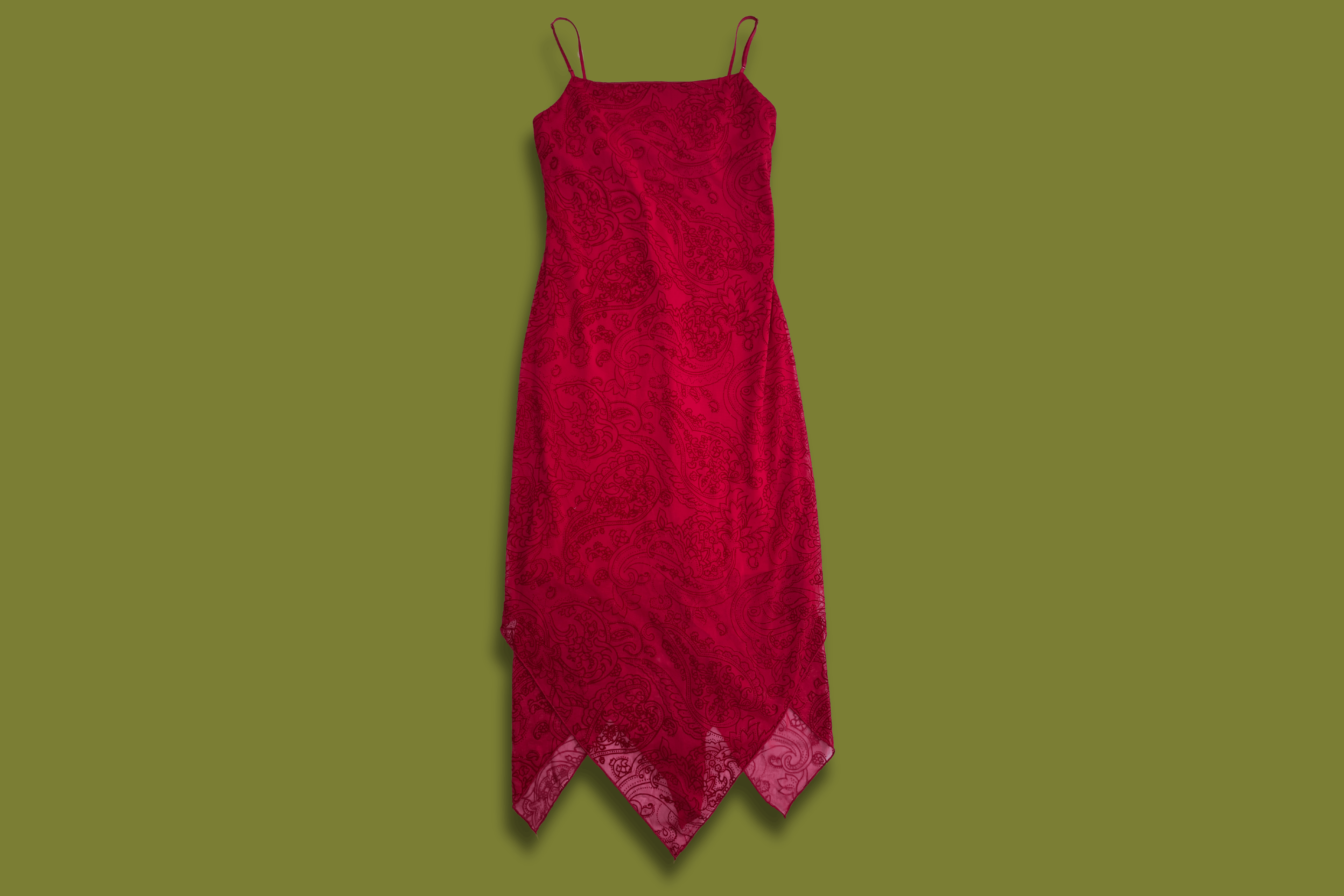 "City Triangles" Glittery Paisley Midi Dress