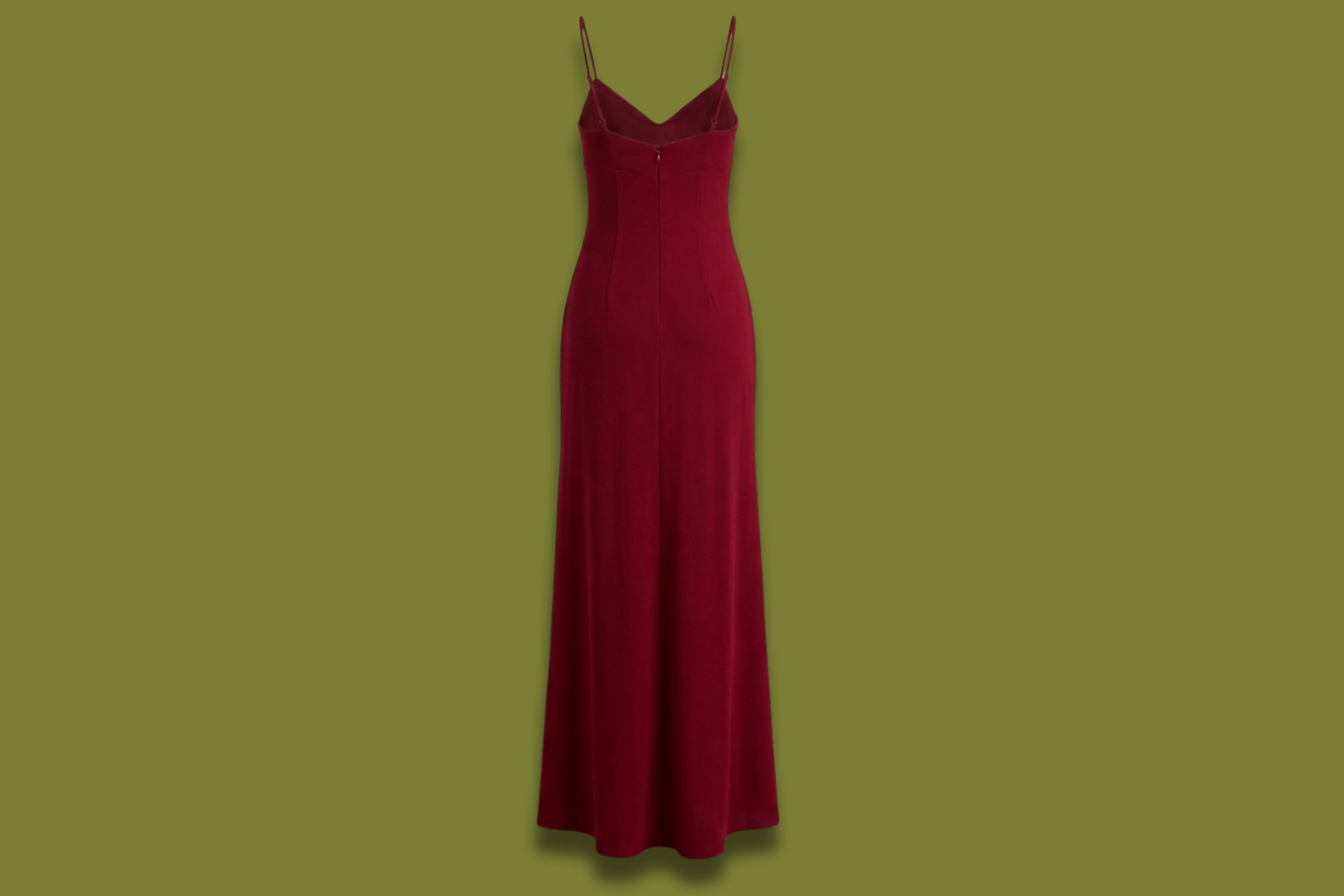 Spaghetti-Strap Maxi Gown