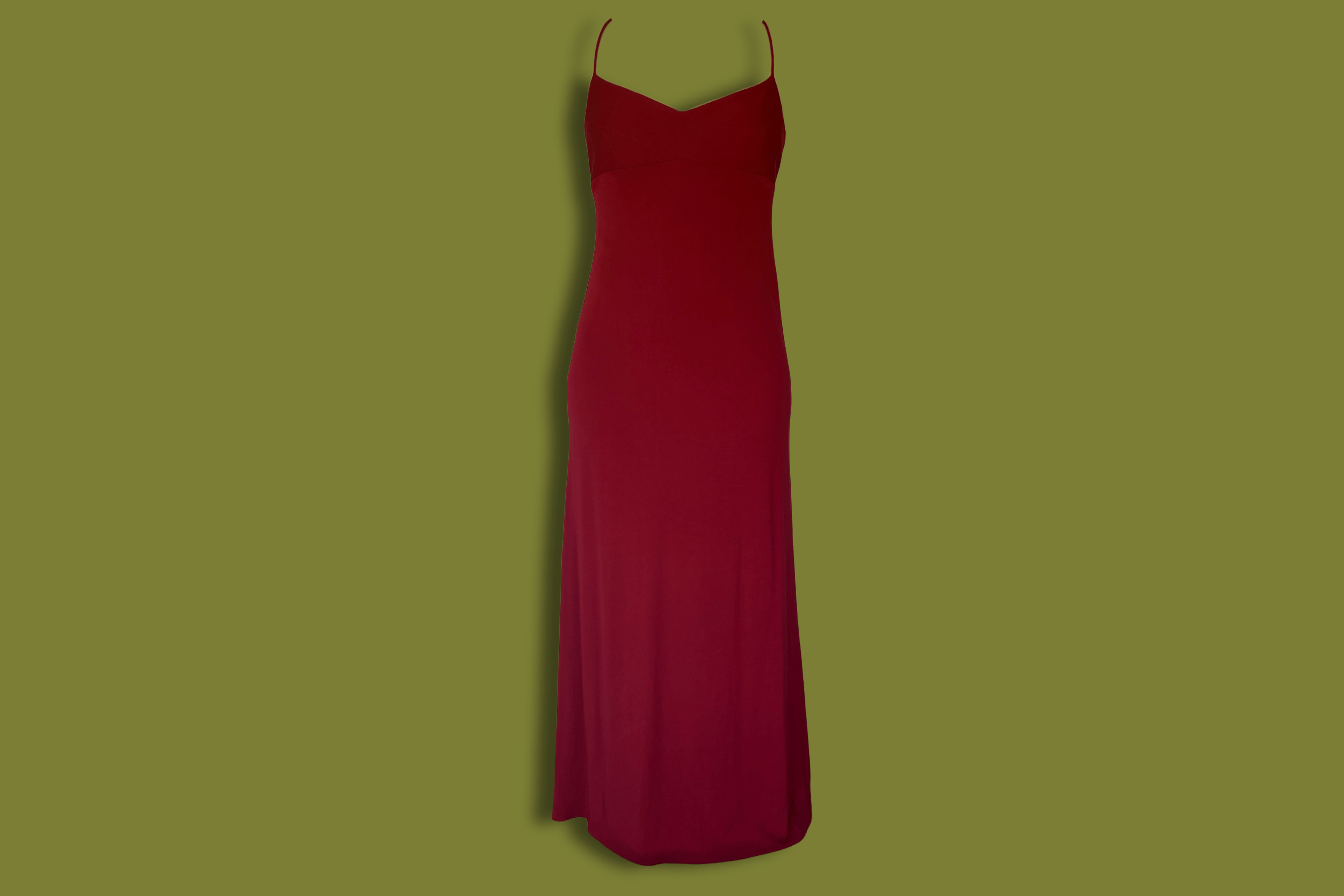 Spaghetti-Strap Maxi Gown