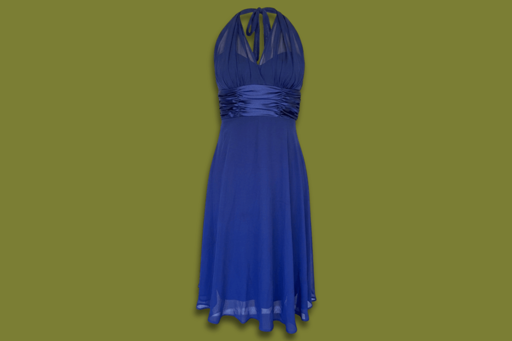 Halter Fit and Flare Midi Dress
