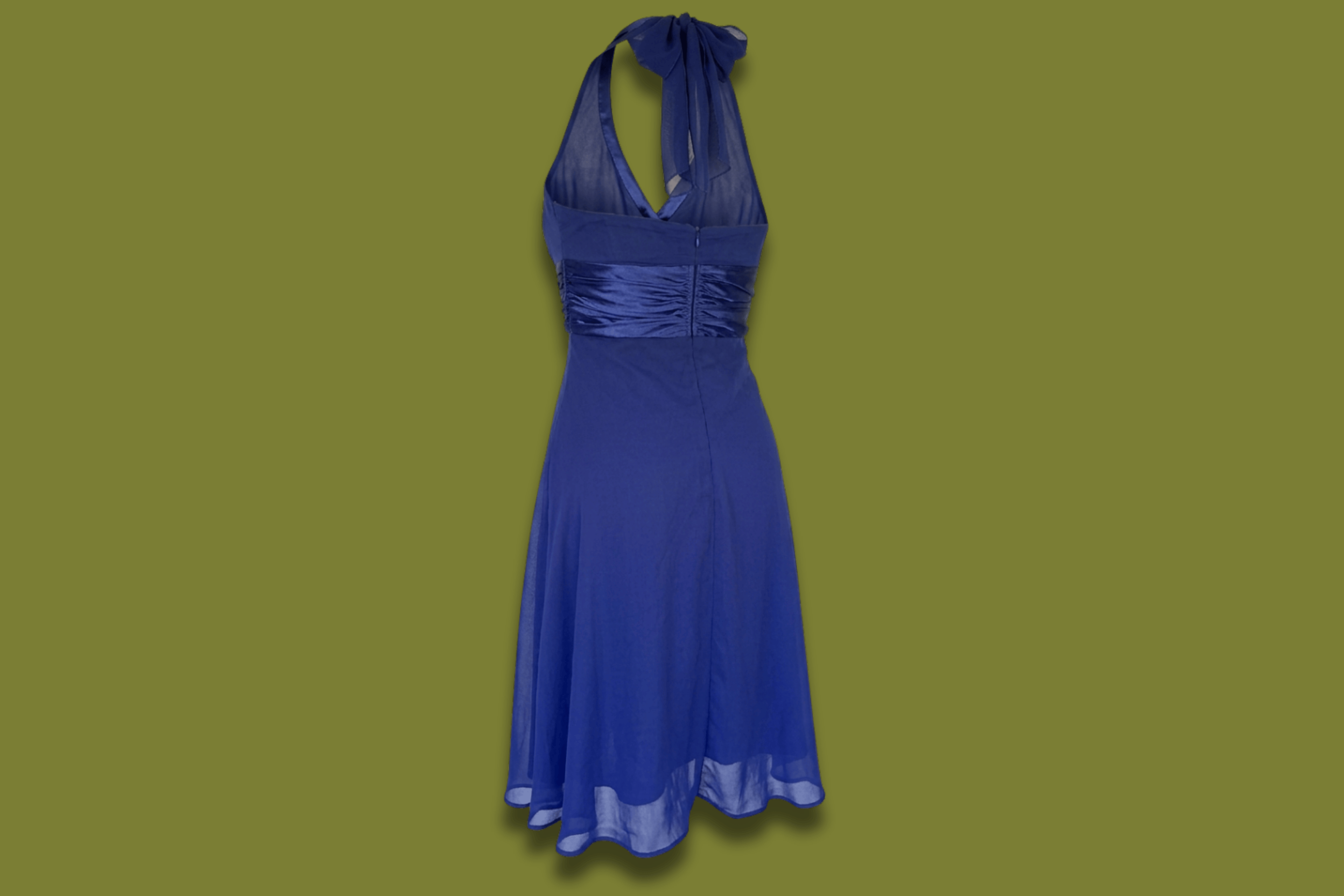 Halter Fit and Flare Midi Dress